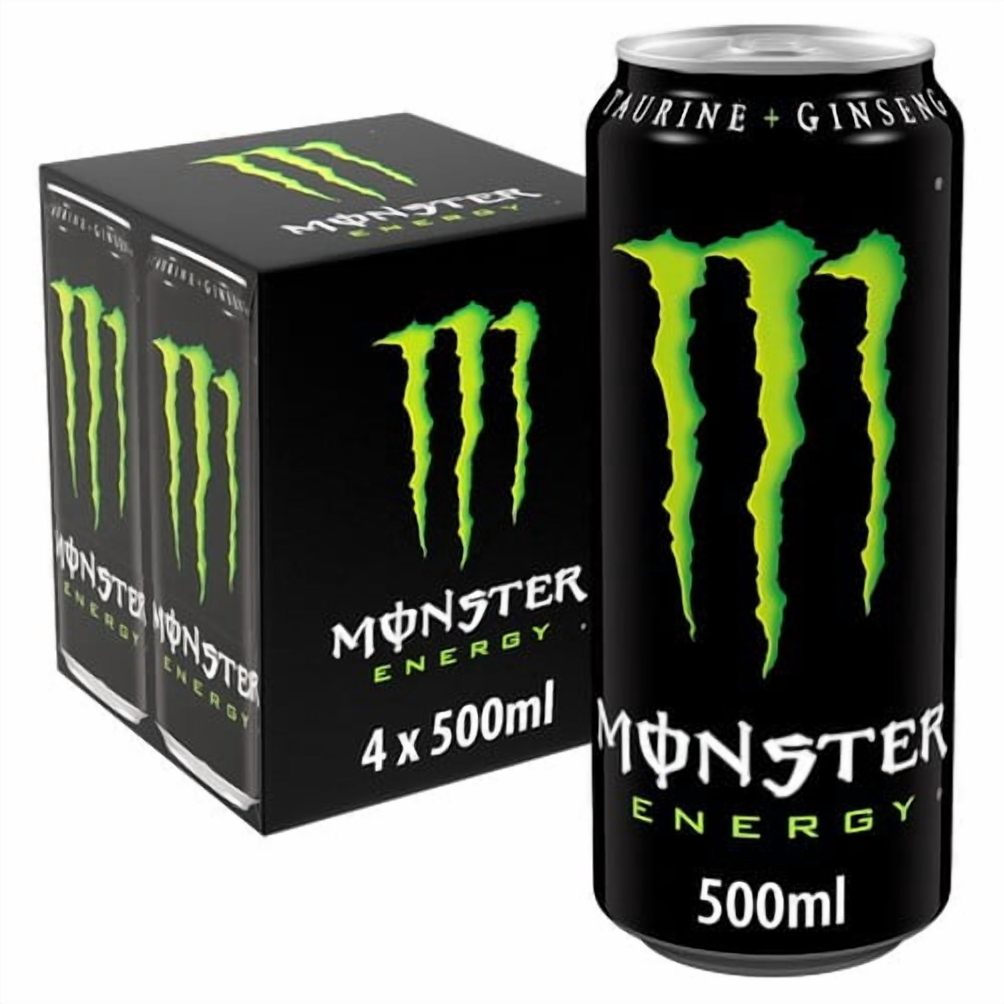 Monster Energy Drink 4 x 500ml, British Import (Pack of 2)