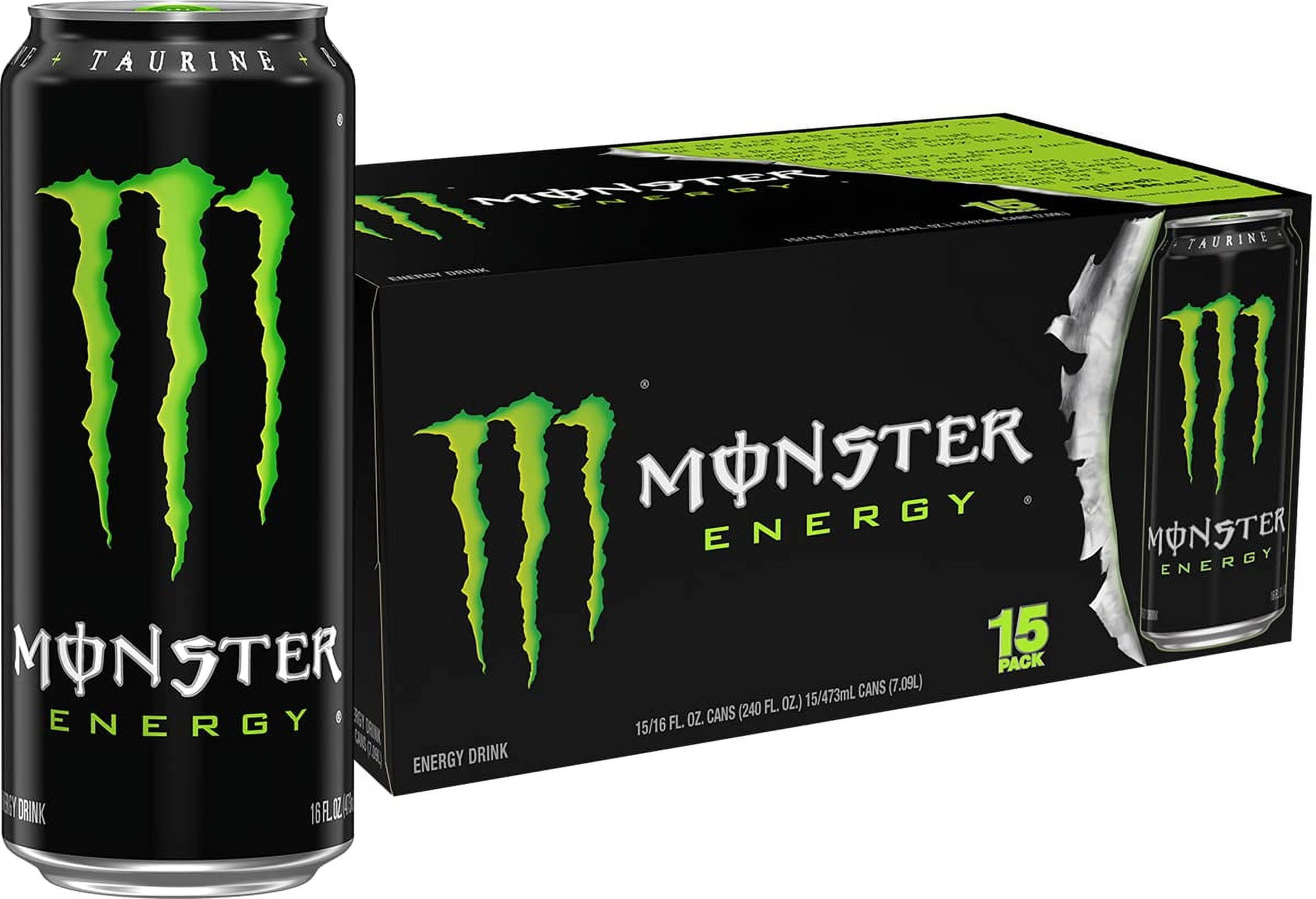 Monster Energy Drink, Green, Original, 16 Ounce (Pack Of 15) - Walmart.com