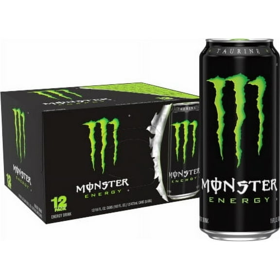 Monster Energy Drink, Green, Original, 16 Ounce (Pack of 12)
