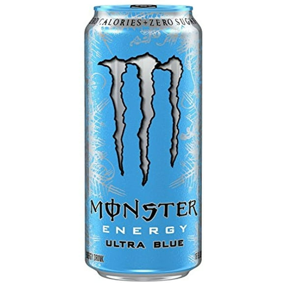 Monster Energy Drink, Ultra Blue, 16-Ounce Cans (Pack Of 12)