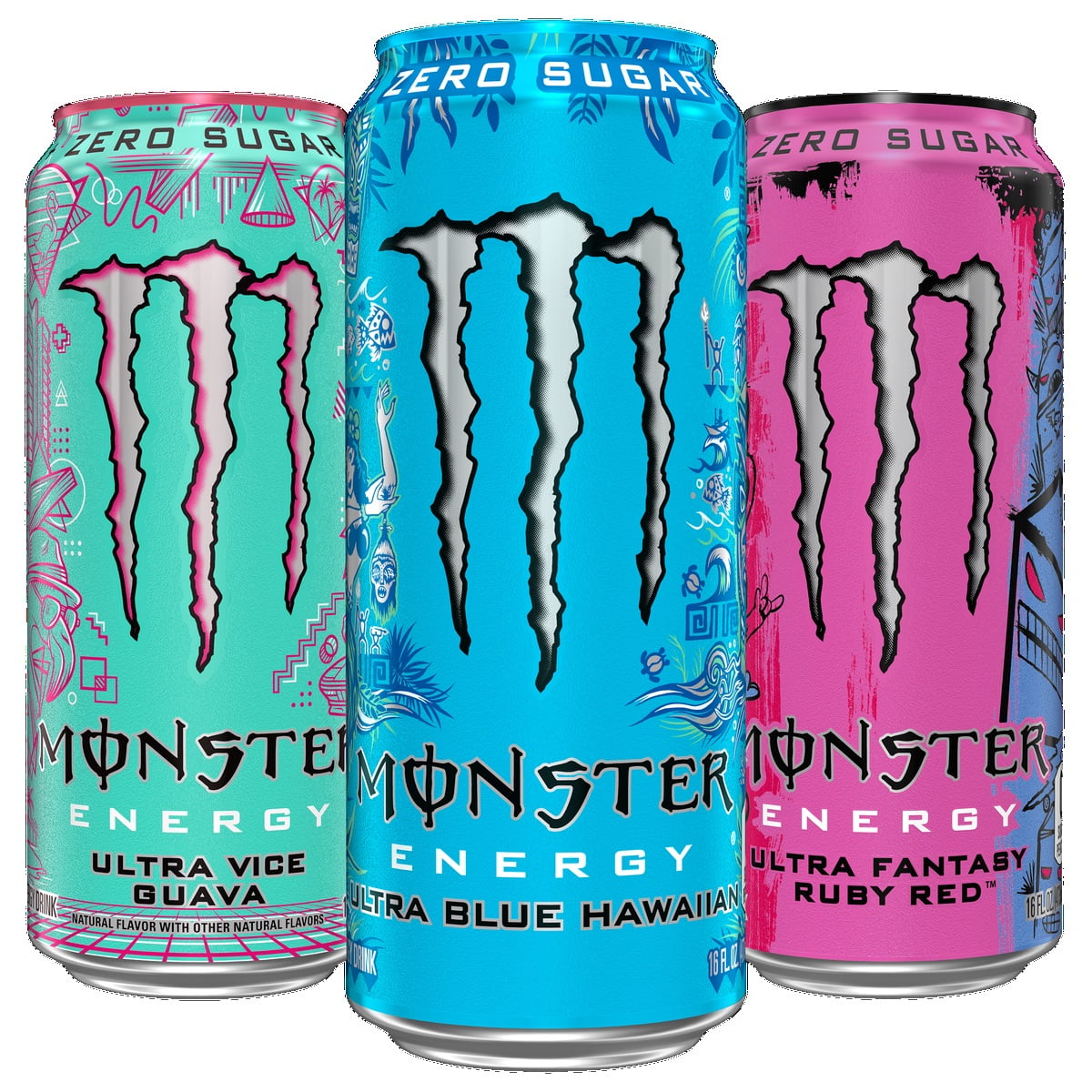 Monster Energy Drink, Zero Sugar, Variety Pack, 16 Fluid Ounce