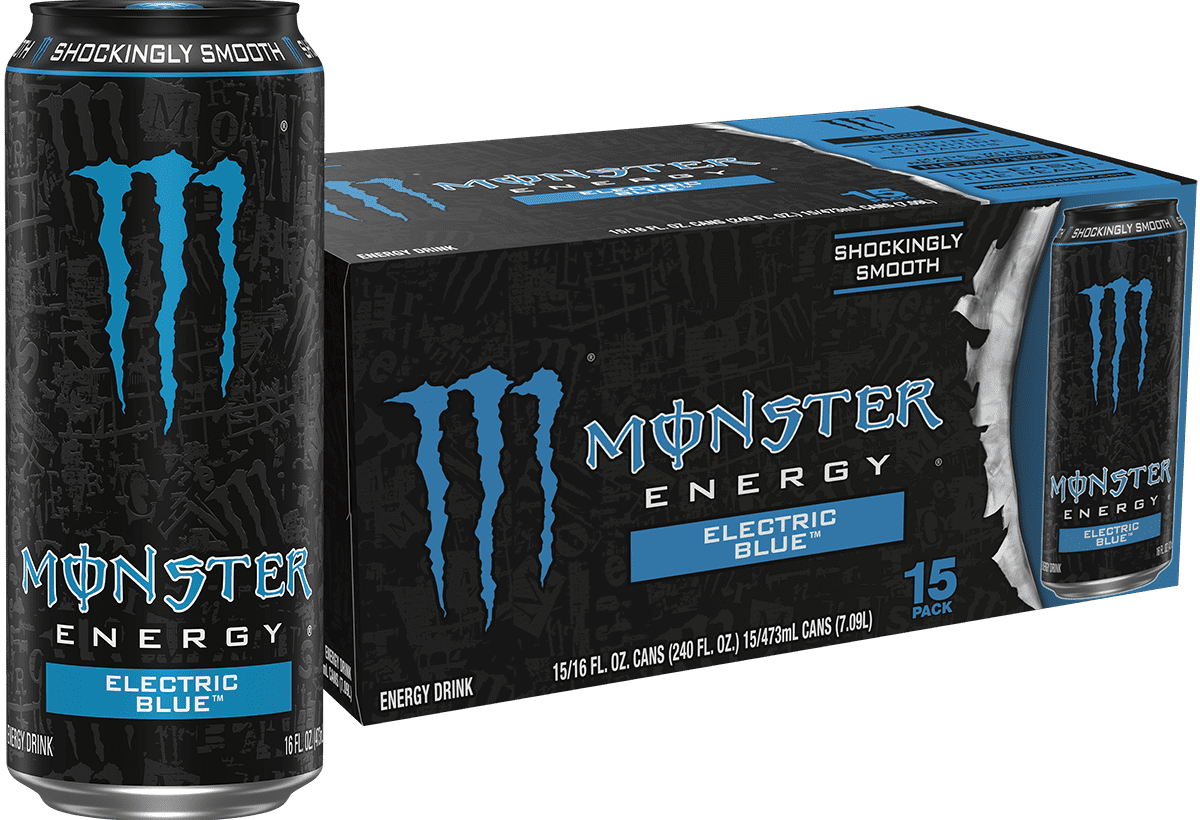 Monster Energy Electric Blue 15 Pack - 16 Fl Oz