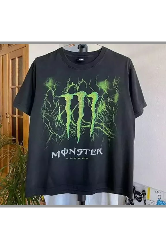 Monster Energy Graphic Short Sleeve Shirt Unisex S-5XL Tshirt, M, BLACK