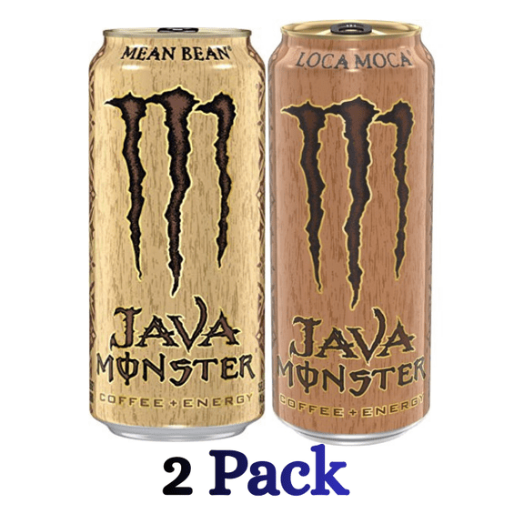 Monster Energy Java, Loca Moca , Mean Bean, Energy + Coffee, Energy Drink, 15 Fl Oz (2 Pack)