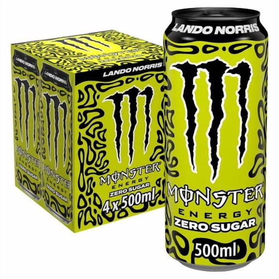 Monster Energy Lando Norris 4 x 500ml, British Import (Pack of 2)