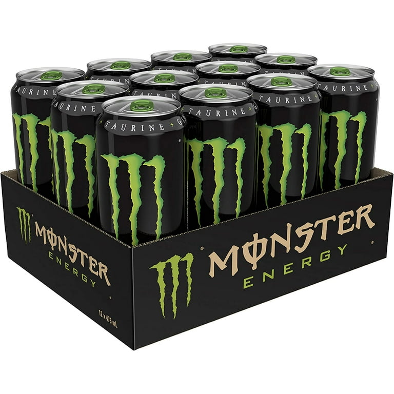 Monster Energy, Lot de 12 canettes originales de 473 ml 