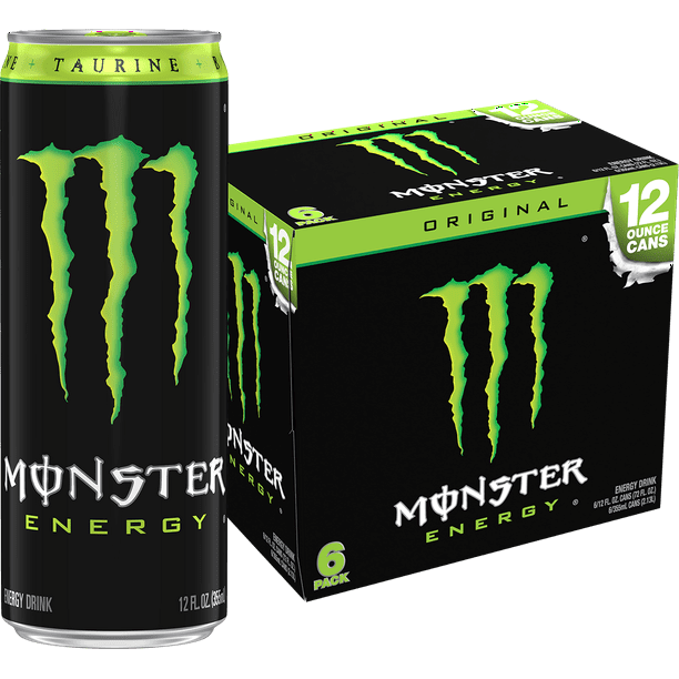 Monster Energy Original, 12 fl oz, 6 Pack for Office - Walmart