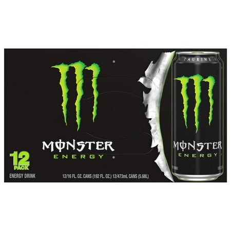2X - Monster Energy Original Green 16 oz Cans 12 pk