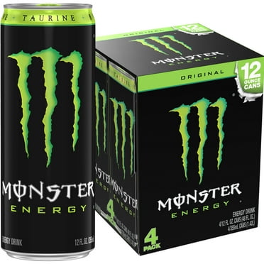 Monster Energy, Original Green, Energy Drink, 12 fl oz, 4 Pack
