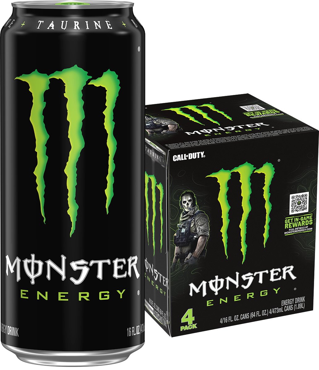 Monster Energy, Original Green, Energy Drink, 16 fl oz, 4 Pack - image 1 of 7