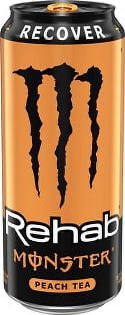 Monster Energy Rehab Peach Tea + Energy - 15.5 Oz., (12 Pack)