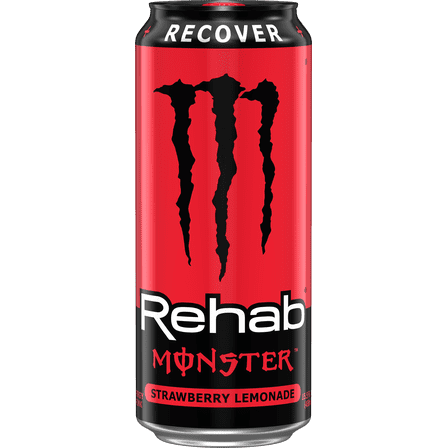 Monster Energy Rehab Strawberry Lemonade, Tea + Energy 15.5 fl oz, 1 count