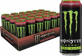 Monster Energy Strawberry Shot Zero Sugar, 16 Oz Can - 24-Pack