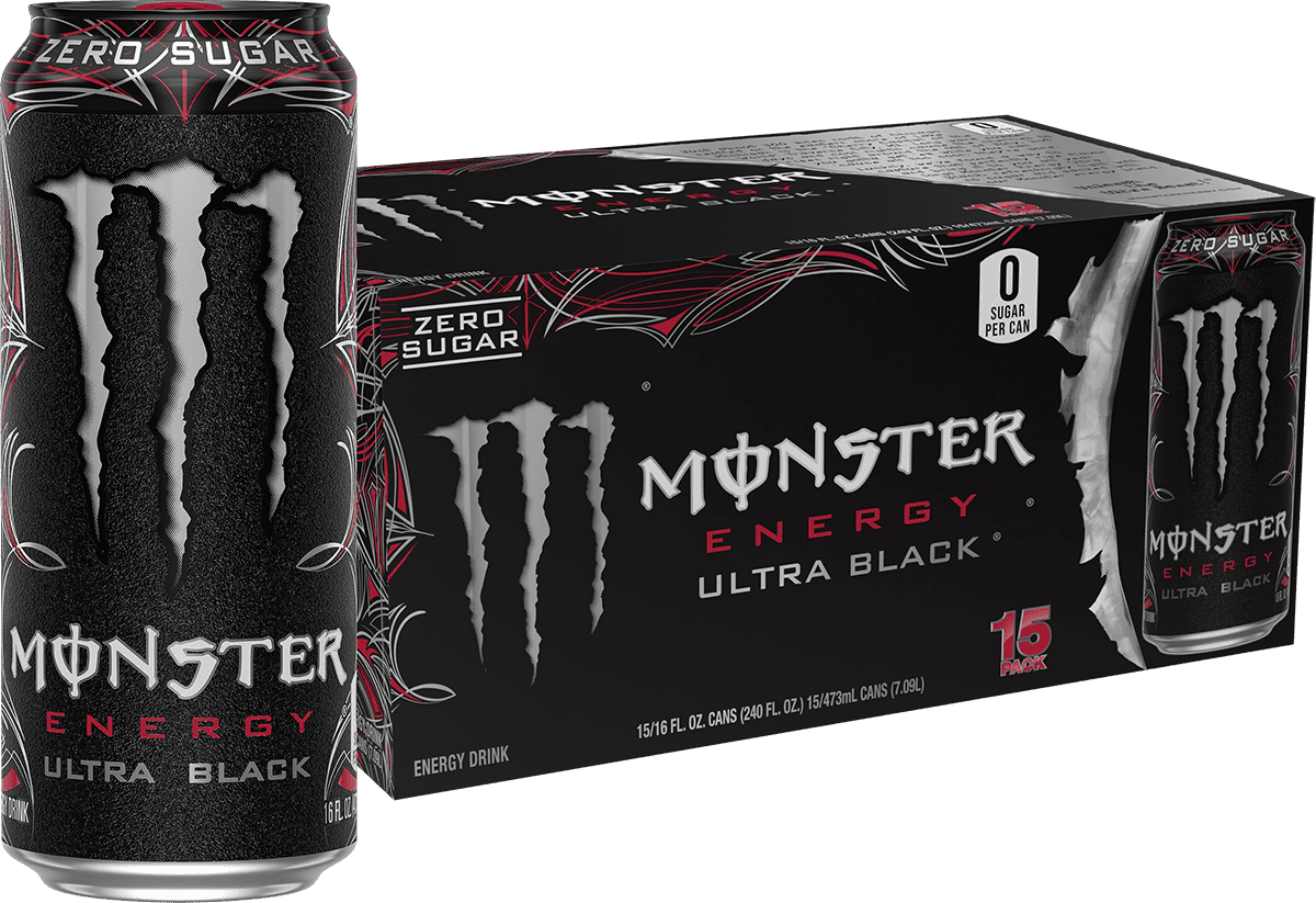 Monster Energy Ultra Black 15 Pack - 16 Fl Oz