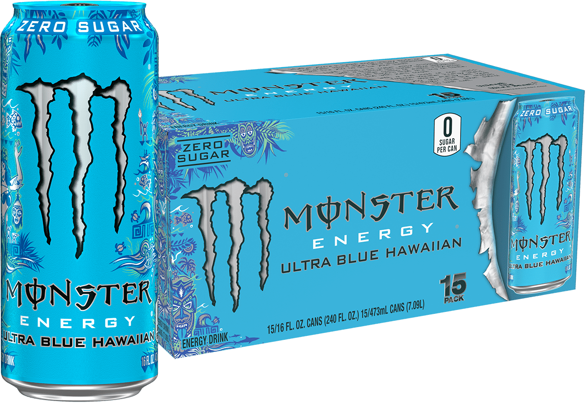 Monster Energy Ultra Blue Hawaiian 15 Pack - 16 Fl Oz