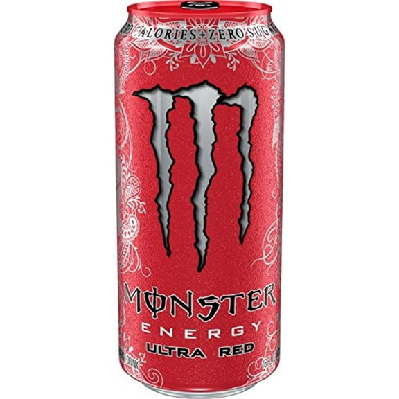 Monster Energy Ultra Energy Drinks 6 - 16Oz Cans (Ultra Red)