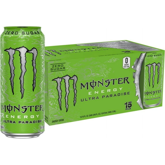 Monster Energy Ultra Paradise, Sugar Free Energy Drink, 16 Ounce (Pack of 15)