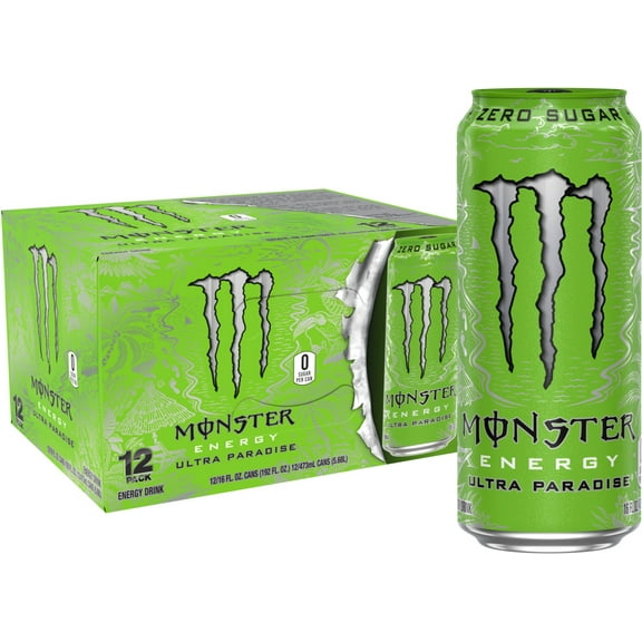 Monster Energy, Ultra Paradise, Sugar Free Energy Drink, 16 fl oz, 12pk