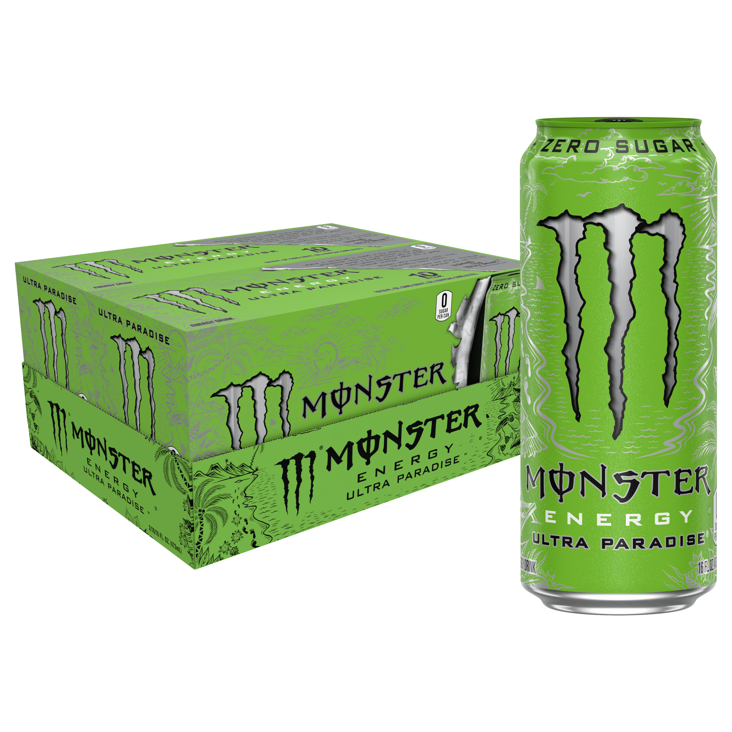 Monster Ultra Paradise, Sugar Free Energy Drink, 16 fl oz Aluminum Single Can
