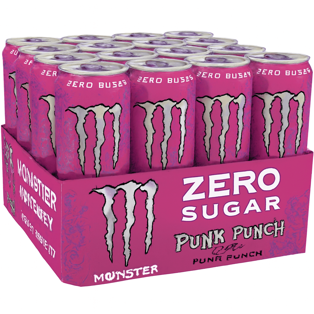 Monster Energy Ultra Punk Punch Energy Drink, 16 fl oz Cans, Pack of 12