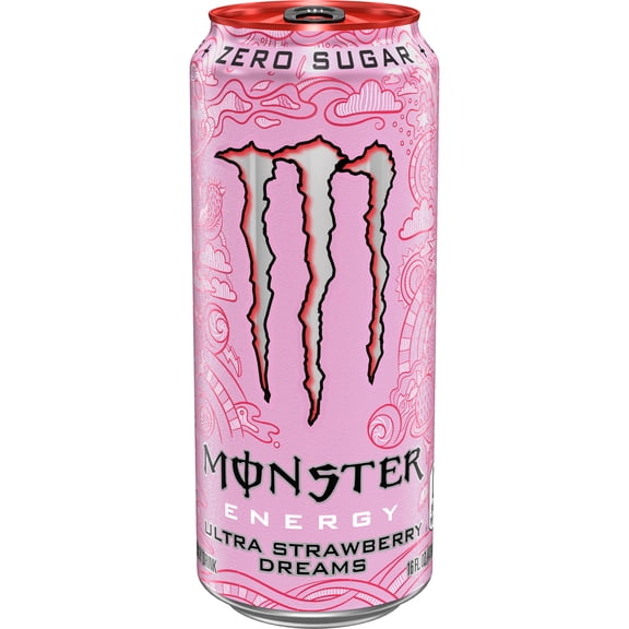 Monster Energy Ultra Strawberry Dreams Sugar Free Energy Drink 16 fl oz Can
