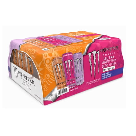 Monster Energy Ultra Sugar Free Variety Pack, 16 fl oz Cans, 24 Pack