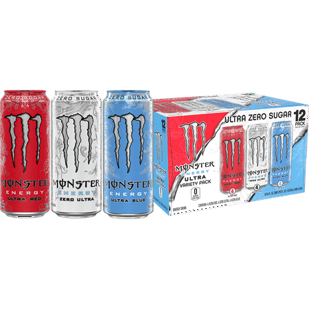 Monster Energy, Ultra VP 3, Red, White, Blue, 16 fl oz 12 Pk (Walmart Exclusive)