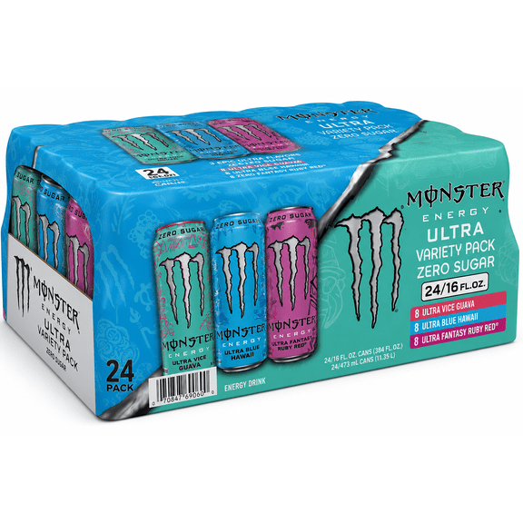 Monster Energy Ultra Variety Pack Zero Sugar 24 Pack 16 fl oz