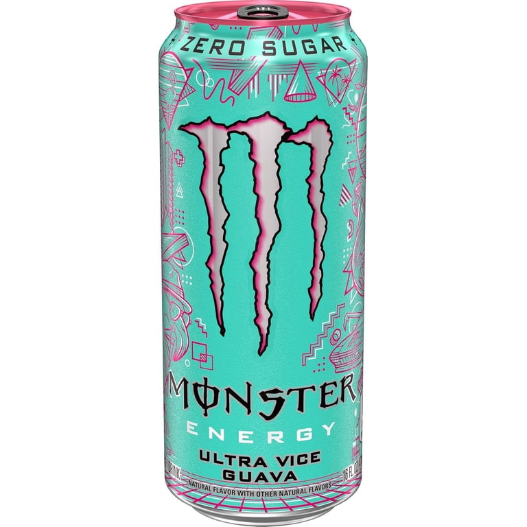 Monster Energy Ultra Vice Guava, Sugar Free Energy Drink, 16 Ounce