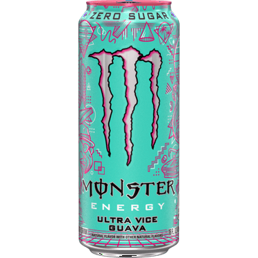 Monster Energy Ultra, Vice Guava, Zero Sugar Energy Drink, 16 fl oz Can