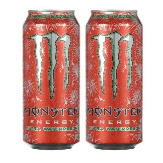 Monster Energy Ultra Watermelon, 16 Fluid Ounce Can, Pack of 2