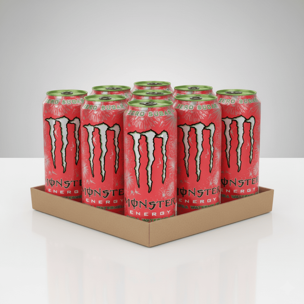 Monster Energy Ultra Watermelon, Sugar Free Energy Drink, 16 Fl Oz Cans, Pack of 12Monster Energy Ultra Watermelon, Sugar Free Energy Drink, 16 Fl Oz Cans, Pack of 12