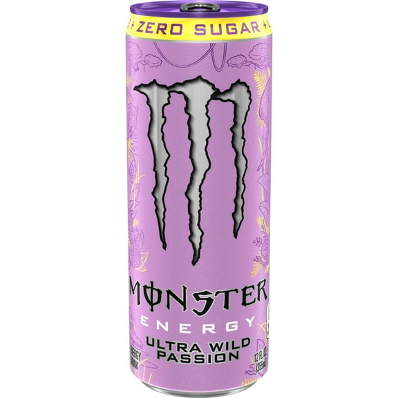 Monster Energy, Ultra Wild Passion, Zero Sugar Energy Drink, 12 fl oz, Can