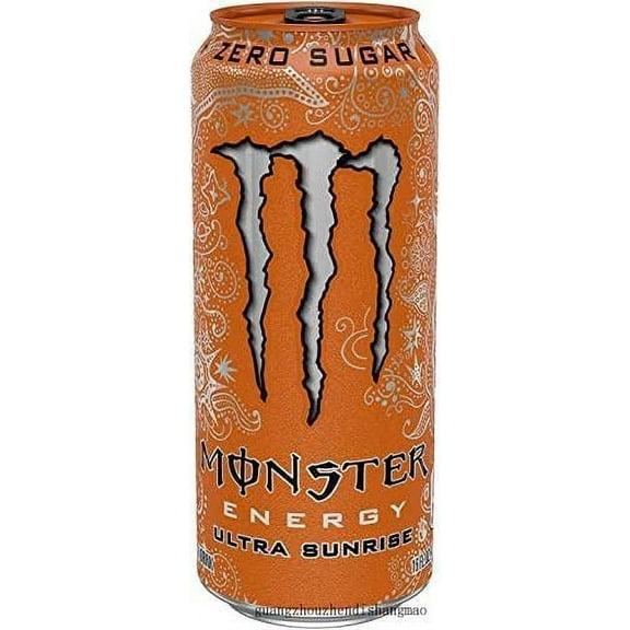 Monster Energy Ultra Zero Sugar Energy Drinks 16 Ounce Cans (Ultra Sunrise, 12 Cans)