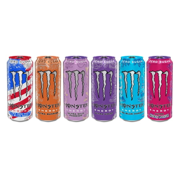 Monster Energy Ultra Zero Sugar Variety Pack, 12 Cans, 16 fl oz