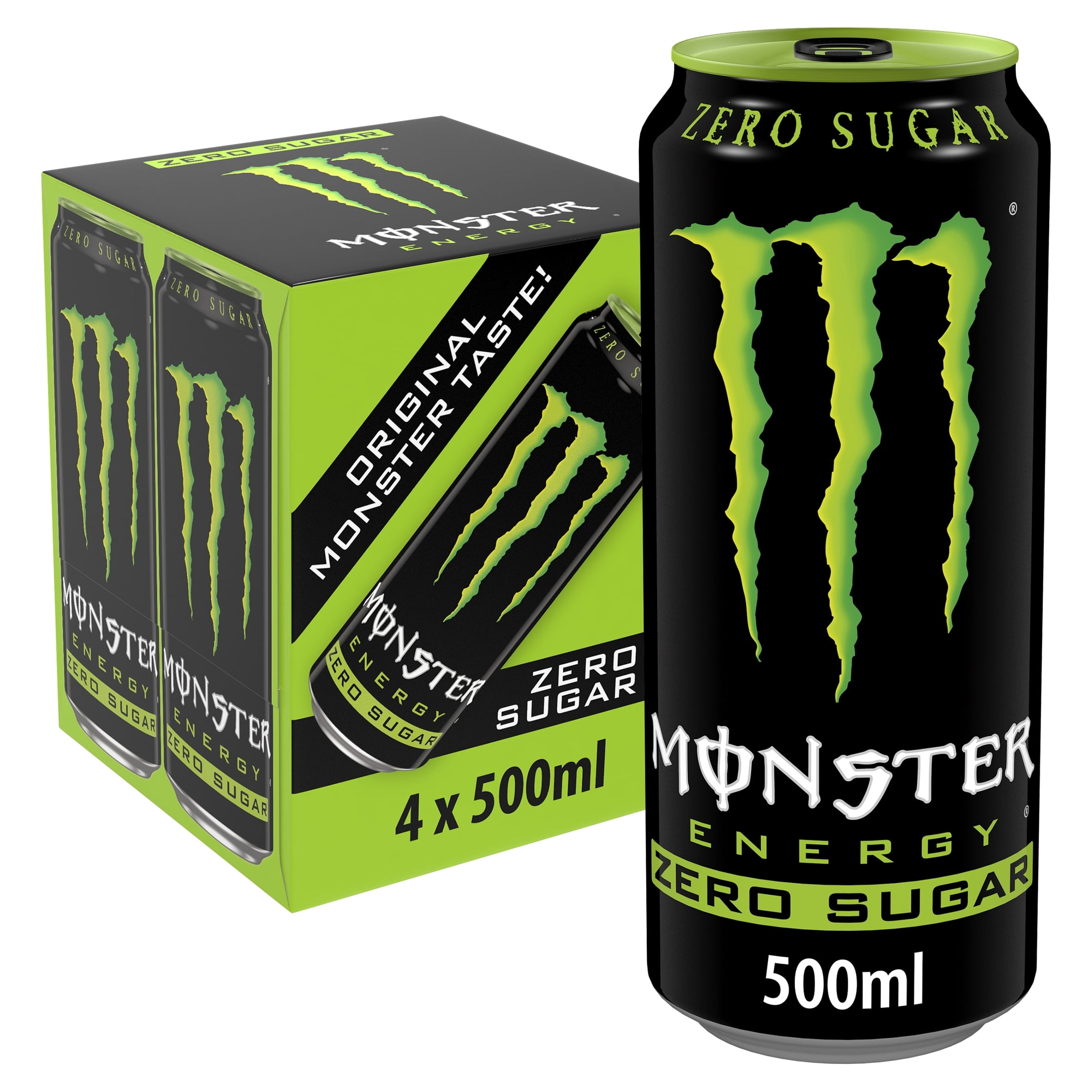Monster Energy Zero Sugar 4x500ml, Imported from Britain