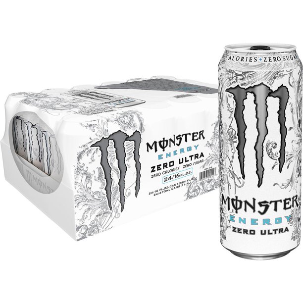 Monster Energy Zero Ultra, 24pk Case, 16oz Cans, Zero Calories