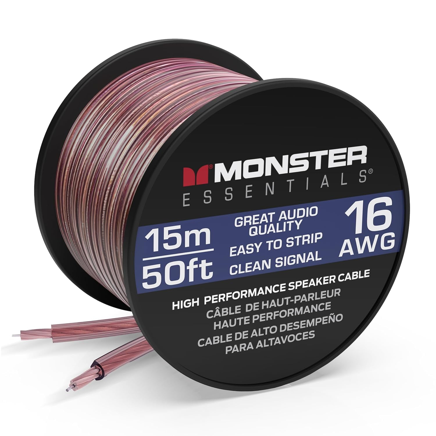 Monster Speaker Wire Copper Cable Spool, 16 AWG, 100 ft - Walmart.com
