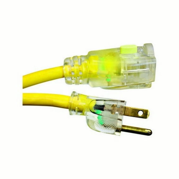 Monster Cable Extension Cord 12/3 Sjtw 50 ' L Yellow Ul
