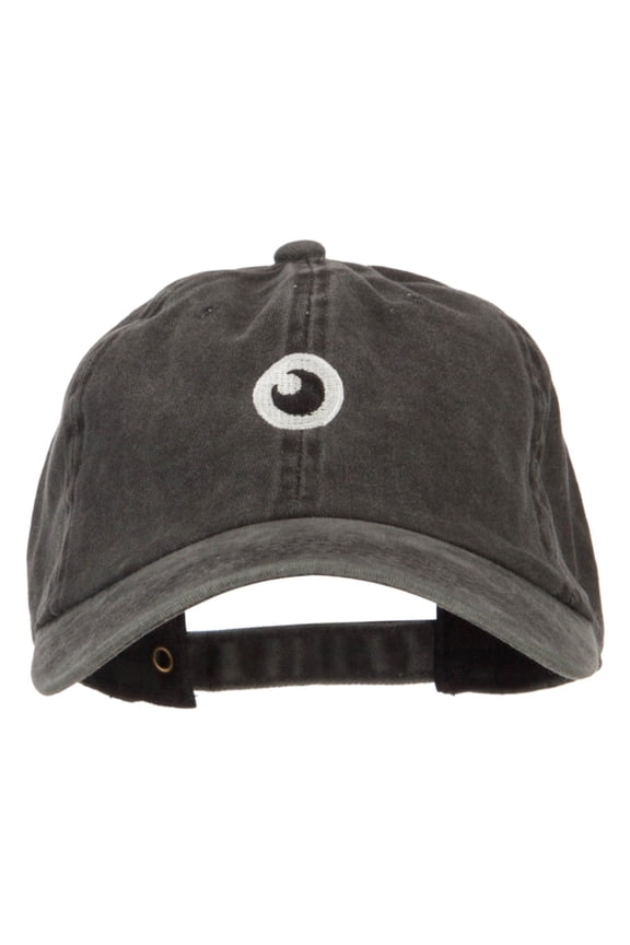 Monster Eye Ball Embroidered Unstructured Cotton Cap - Black OSFM