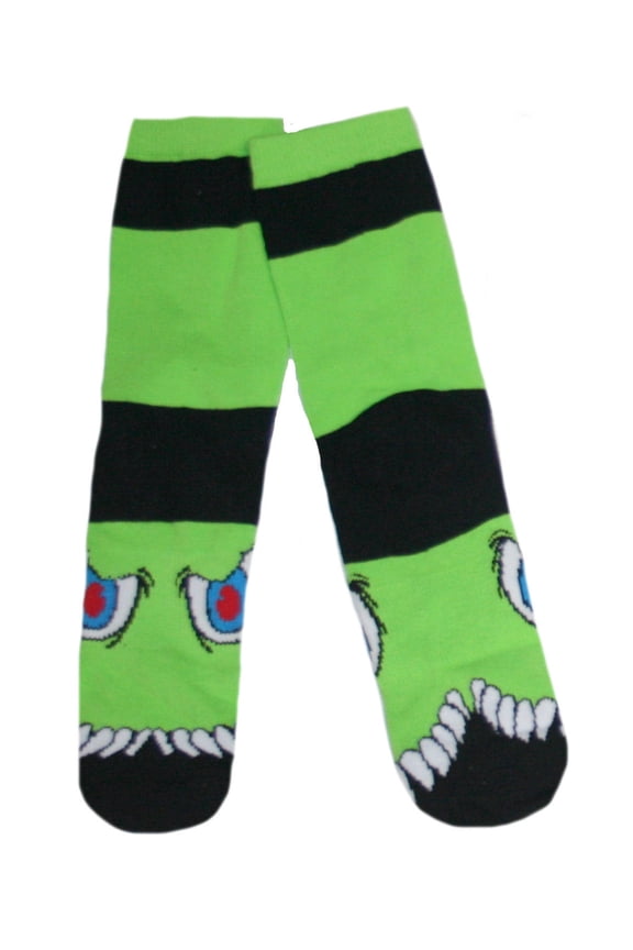 Monster Face Big Boys Boot Socks Two Eyed One Size Fits Most (8-20)