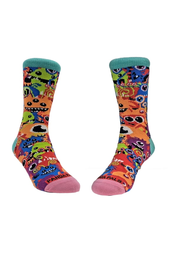 Monster Face Pattern Socks from the Sock Panda (Ages 3-7) Size: Small (Age 3-5)