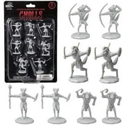Monster Fantasy Gnoll Mini Figures   8 Unpainted Unique Designs   1 Hex-Sized, Compatible with DND, Pathfinder & Tabletop RPGs - Gift Idea