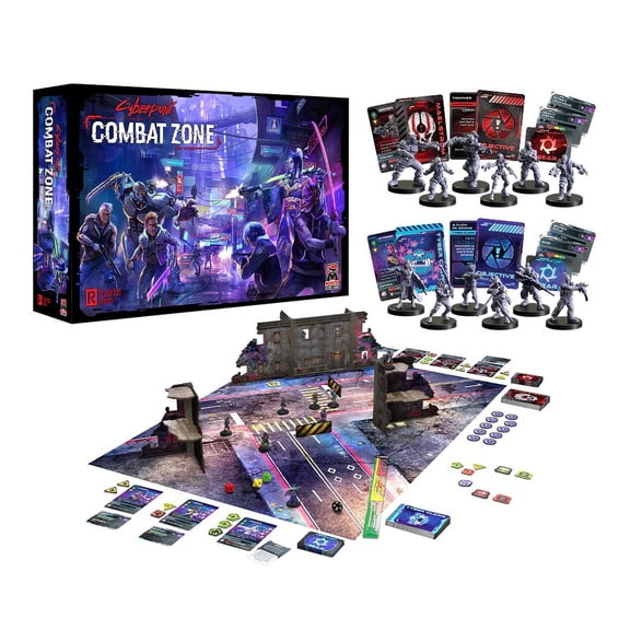 Monster Fight Club Cyberpunk Red Combat Zone Battle for Survival Core Miniature Fast-Paced Game with Reaction System for 2 Players