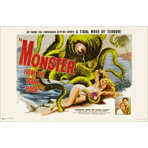 Monster From the Ocean Floor - Vintage Movie Advertisement Mini Poster 17" x 11"