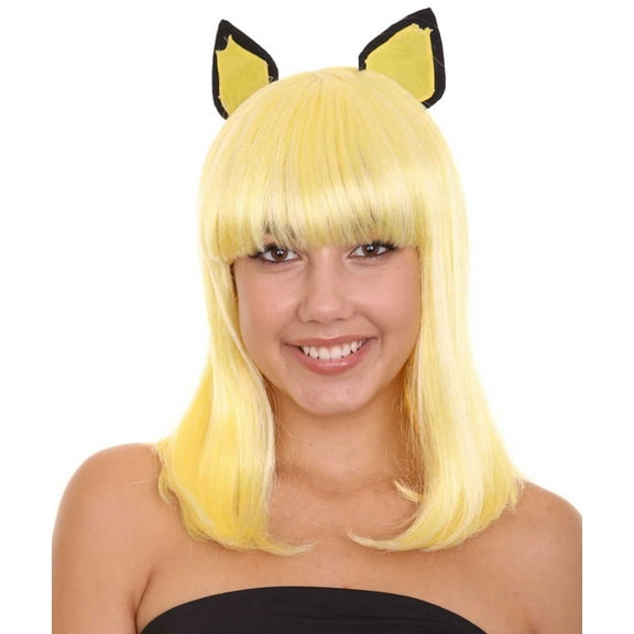 Monster Game Unisex Wig | Medium Yellow Wig | Premium Breathable Capless Cap, Synthetic Fiber
