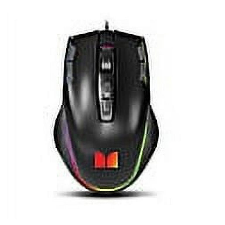 ②VALIEM MONSTER MOUSE Lサイズ Monster Ghost Ergonomic Corded PC Gaming Mouse, Black