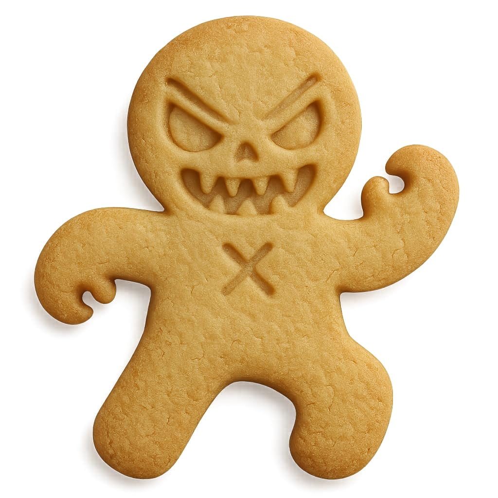 Monster Gingerbread Man Cookie Cutter & Stamp 4x3