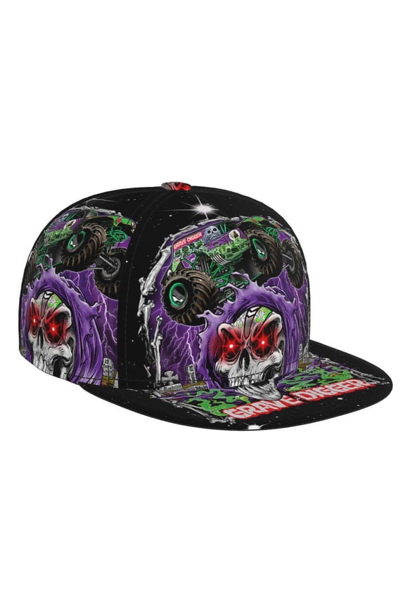 Monster Grave Digger Trucks Adjustable Brim Bill Baseball Cap Adjustable Snapback Hat Hip Hop Cap Dad Hat Men Women