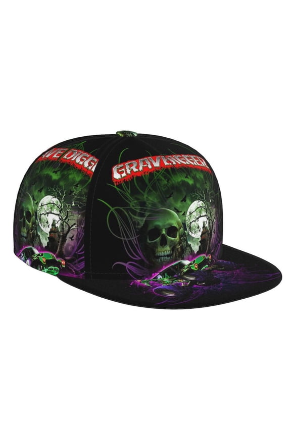 Monster Grave Digger Trucks Adjustable Brim Bill Baseball Cap Adjustable Snapback Hat Hip Hop Cap Dad Hat Men Women